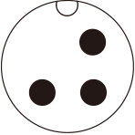 M12 A-coding 3 Pins Male Panel Mount (M161.5, Front Fastened), PCB02