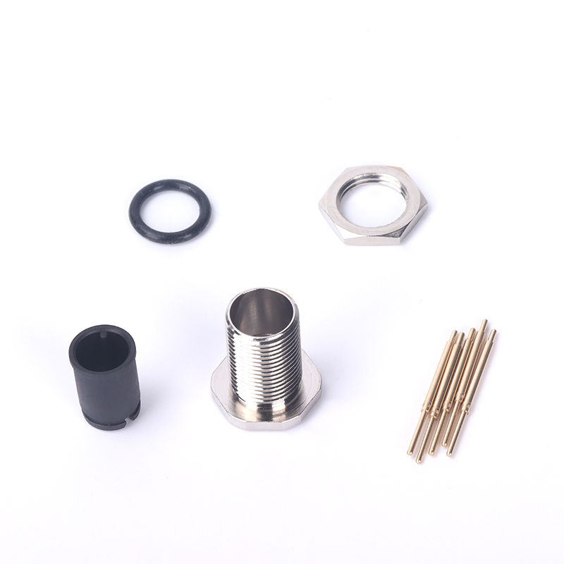 M12 Male Panel Mount Rear Fastened PCB Type Waterproof Connector Thread M12X1 (4)