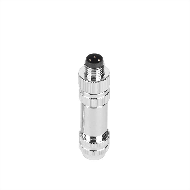 M8 3 4-poliger A-codierter Stecker, wasserdichter Schraubverbinder mit Metallabschirmung (siehe Abbildung)