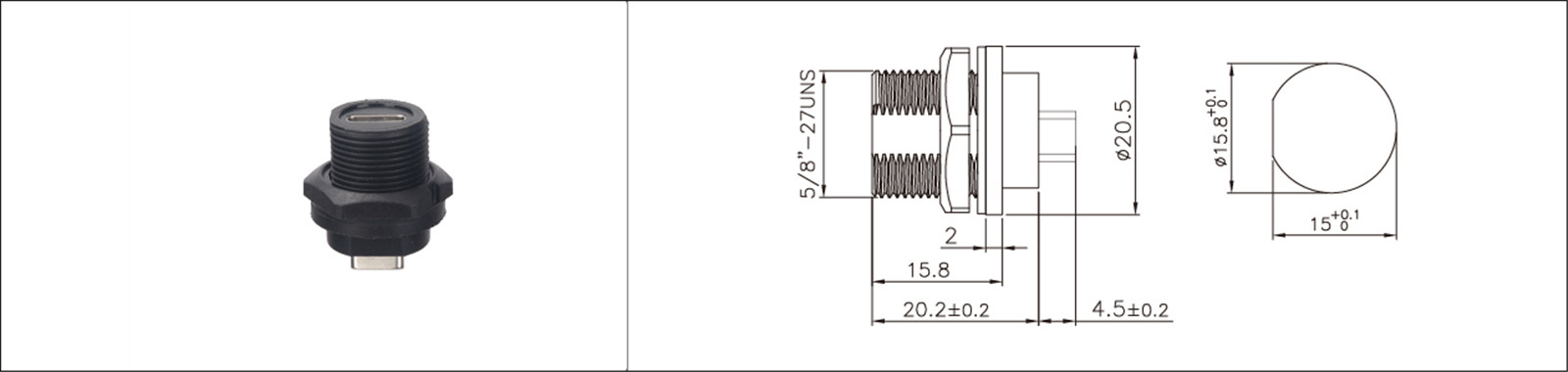Micro USB panel mount type 2.0 3.0 female and male waterproof IP67 overmold extension cable industrial connecto-02 (4)