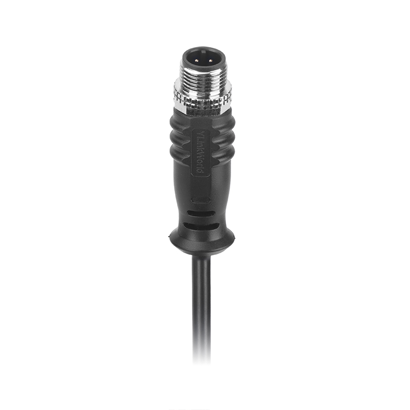 M12 Stecker, umspritzt PVC/PUR-Kabel, gerade, IP68/IP67, automatischer wasserdichter Stecker