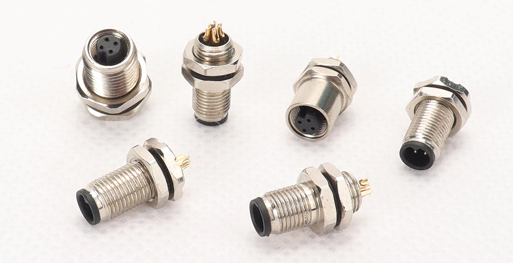 3/4Pin - M5 panel connector male and female heads, aviation plug