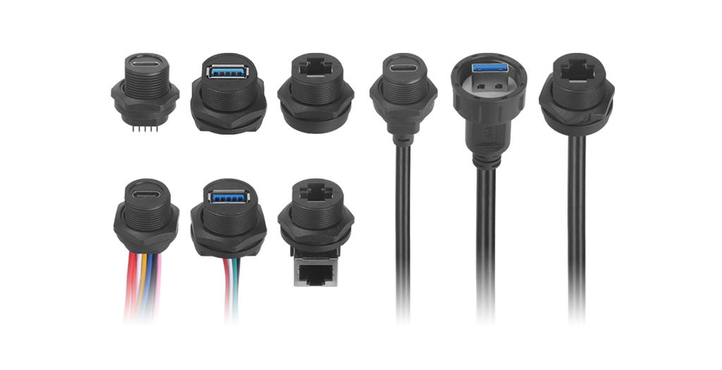 Waterproof USB RJ45 TYPE-C Connectors
